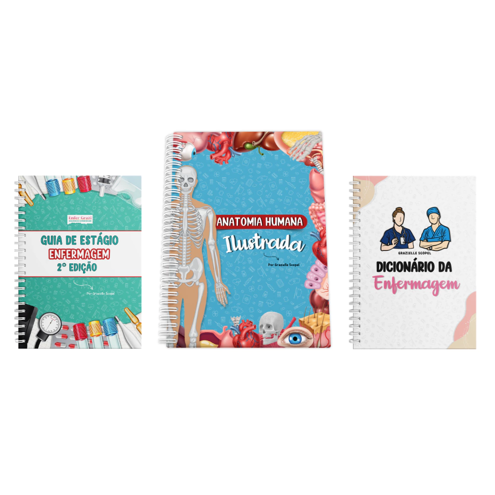 Combo: Guia de Estágio + Dicionário da Enfermagem + Anatomia Humana Ilustrada + 15% OFF!