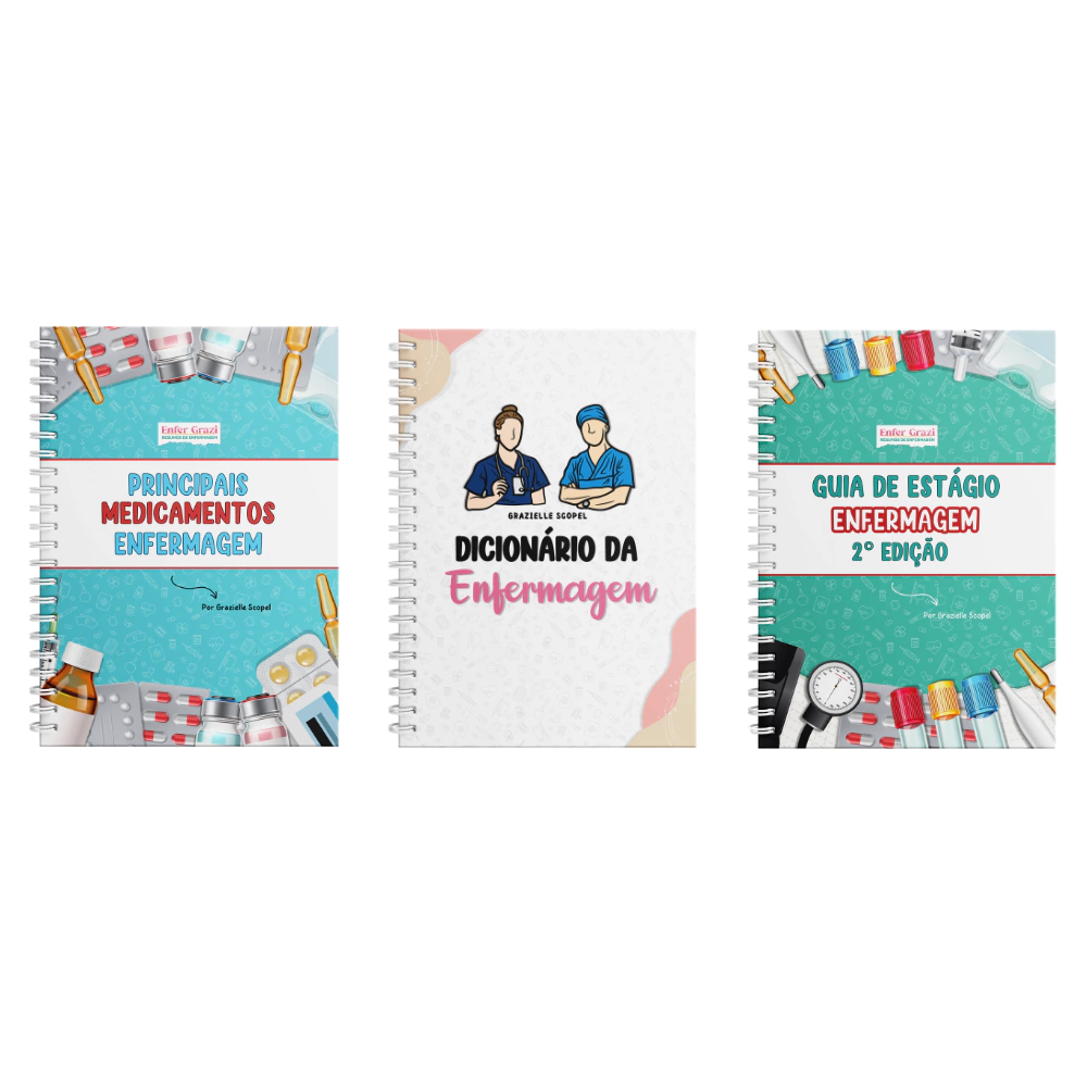 Combo: Principais Medicamentos + Dicionário da Enfermagem + Guia de Estágio + 15% OFF