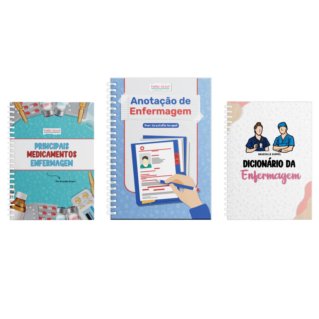 Combo: Principais Medicamentos + Anotação de Enfermagem + Dicionário da Enfermagem + 15% OFF