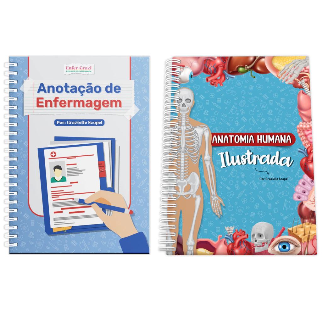 Combo: Anotação de Enfermagem + Anatomia Humana Ilustrada + 10% OFF