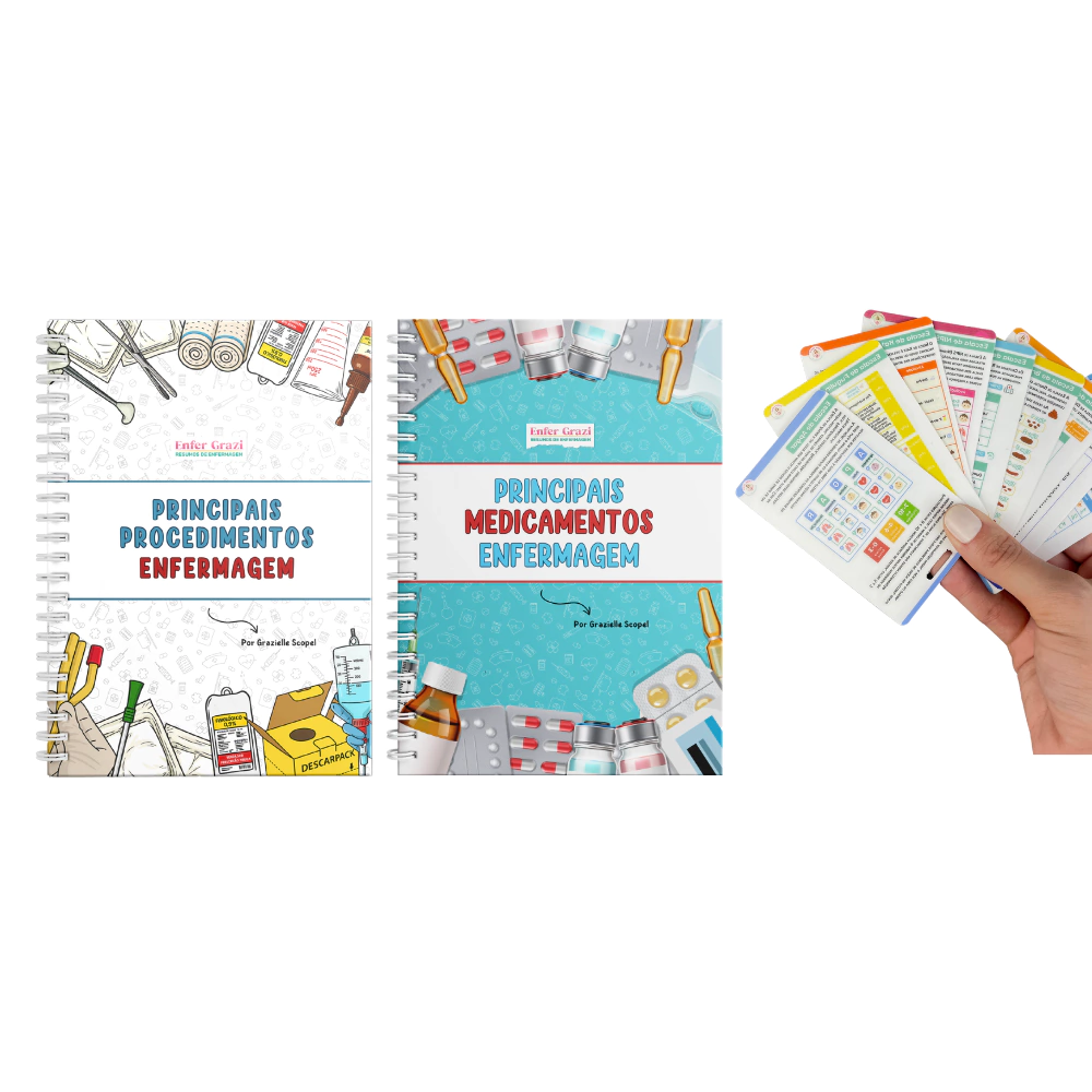 Combo: Principais Procedimentos + Principais Medicamentos + Cards de Escalas + 15% OFF!